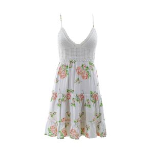 AIKI KEYLOOK Letní šaty světle zelená / lososová / růže / offwhite