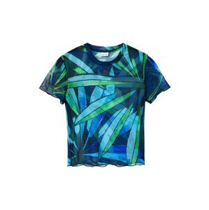 Desigual Tričko námořnická modř / azurová / zelená / smaragdová