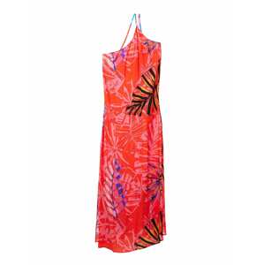 Desigual Letní šaty 'Kawai' modrá / svítivě oranžová / růžová / černá
