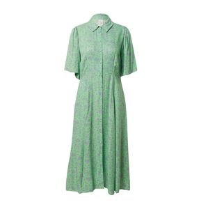 Y.A.S Košilové šaty zelená / světle fialová