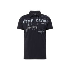 CAMP DAVID Tričko tmavě modrá / světle šedá / bílá
