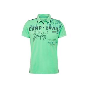 CAMP DAVID Tričko modrá / světle zelená / černá / bílá
