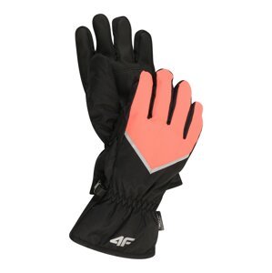 4F Sportovní rukavice lososová / černá / bílá