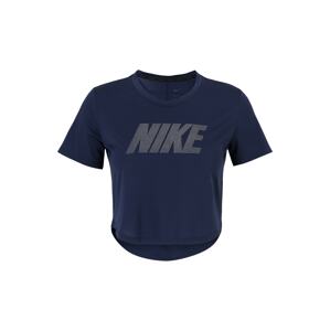 NIKE Funkční tričko marine modrá / stříbrná
