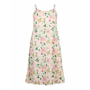 Zizzi Letní šaty 'MACY' zelená / pink / růžová / offwhite