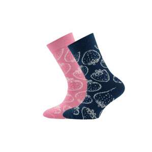 EWERS Ponožky námořnická modř / světle šedá / světle růžová