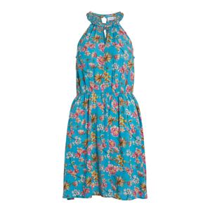 VILA Letní šaty 'MESA' azurová modrá / okrová / růžová / bílá