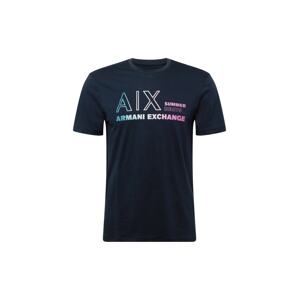 ARMANI EXCHANGE Tričko námořnická modř / světlemodrá / pink / bílá