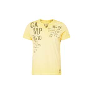 CAMP DAVID Tričko žlutá / tmavě šedá