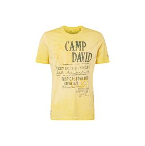 CAMP DAVID Tričko žlutá / šedá