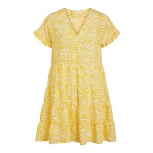 VILA Letní šaty 'LIMIA EVA' žlutá / bílá