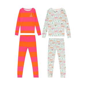 Carter's Pyžamo šedý melír / oranžová / pink / bílá