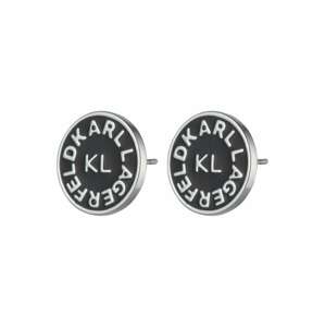 Karl Lagerfeld Náušnice  černá / stříbrná