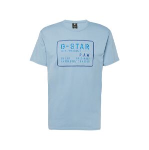 G-Star RAW Tričko 'Applique' modrá / světlemodrá