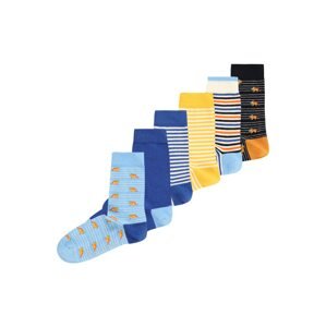 TOM TAILOR Ponožky  marine modrá / světlemodrá / žlutá / bílá