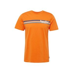 Superdry Tričko námořnická modř / šedá / oranžová / bílá