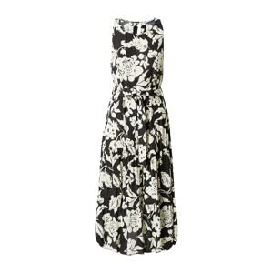 ZABAIONE Letní šaty 'Francesca' černá / přírodní bílá