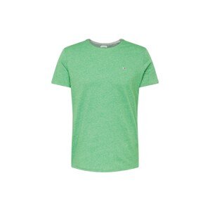 Tommy Jeans Tričko námořnická modř / zelený melír / jasně červená / bílá