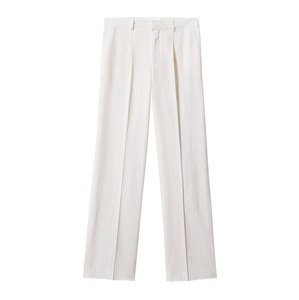 MANGO Kalhoty s puky světle béžová / bílá