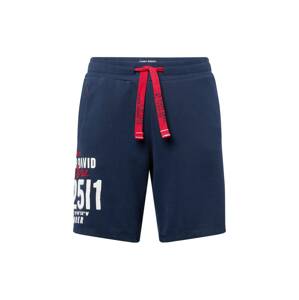 CAMP DAVID Kalhoty marine modrá / červená / bílá