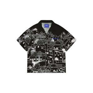 Pequs Košile 'Mykonos City' kobaltová modř / světle šedá / černá