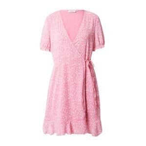 MOSS COPENHAGEN Letní šaty 'Elanina Rikklie' světle růžová / bílá