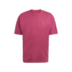 Abercrombie & Fitch Tričko pastelově růžová / červená / červenofialová