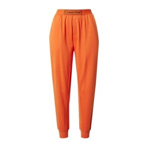 Calvin Klein Underwear Pyžamové kalhoty svítivě oranžová / černá