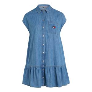 Tommy Jeans Curve Košilové šaty námořnická modř / modrá džínovina / červená / bílá