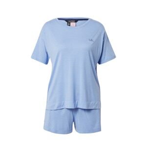 Lauren Ralph Lauren Pyžamo modrá / světlemodrá / bílá