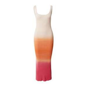 OBJECT Úpletové šaty 'Iona' oranžová / pink / bílá