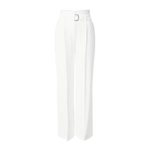 COMMA Kalhoty se sklady v pase bílá