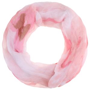 MYMO Kruhová šála  růžová / pastelově růžová / rezavě hnědá