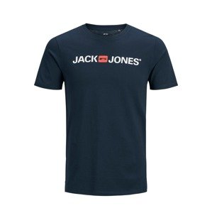 JACK & JONES Tričko noční modrá / červená / bílá