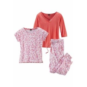 VIVANCE Pyžamo  korálová / růžová / bílá