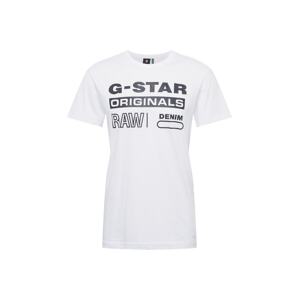 G-Star RAW Tričko 'Graphic 8'  bílá / černá