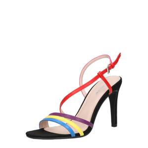 ABOUT YOU Páskové sandály 'Valerie'  mix barev / modrá / žlutá / fialová / červená / pink