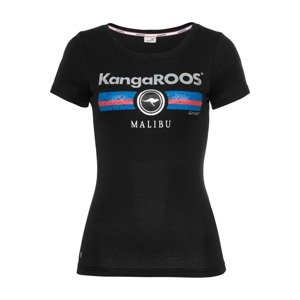 KangaROOS Tričko  modrá / lososová / černá / stříbrná