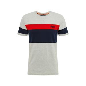 Superdry Shirt  tmavě modrá / světle šedá / červená