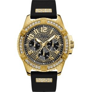 GUESS Analogové hodinky 'Frontier W1132G1'  zlatá / černá