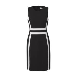 Calvin Klein Pouzdrové šaty  černá / bílá