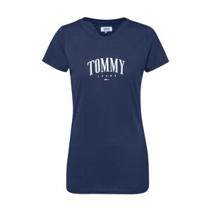 Tommy Jeans Tričko 'TJW TOMMY SCRIPT TEE'  bílá / námořnická modř
