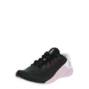 NIKE Sportovní boty 'Metcon 5'  černá / pastelově růžová / bílá / červená
