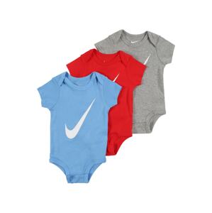Nike Sportswear Dupačky/body modrá / šedý melír / červená / bílá