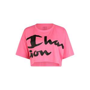 Champion Authentic Athletic Apparel Funkční tričko 'Crop Top'  pink / černá