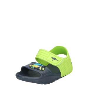 KangaROOS Plážová/koupací obuv námořnická modř / světlemodrá / svítivě žlutá / svítivě zelená