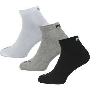 PUMA Ponožky  černá / šedá / bílá