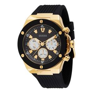 GUESS Analogové hodinky 'Poseidon'  zlatá / černá