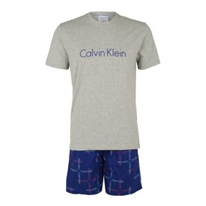 Calvin Klein Underwear Pyžamo krátké  šedý melír / marine modrá