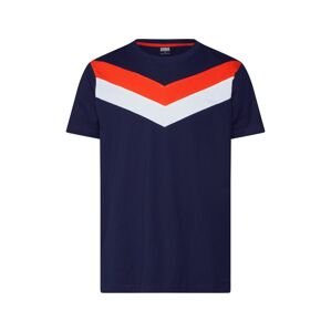 Urban Classics Tričko 'Arrow'  bílá / námořnická modř / oranžově červená